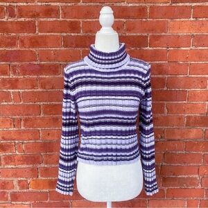 striped chunky turtleneck